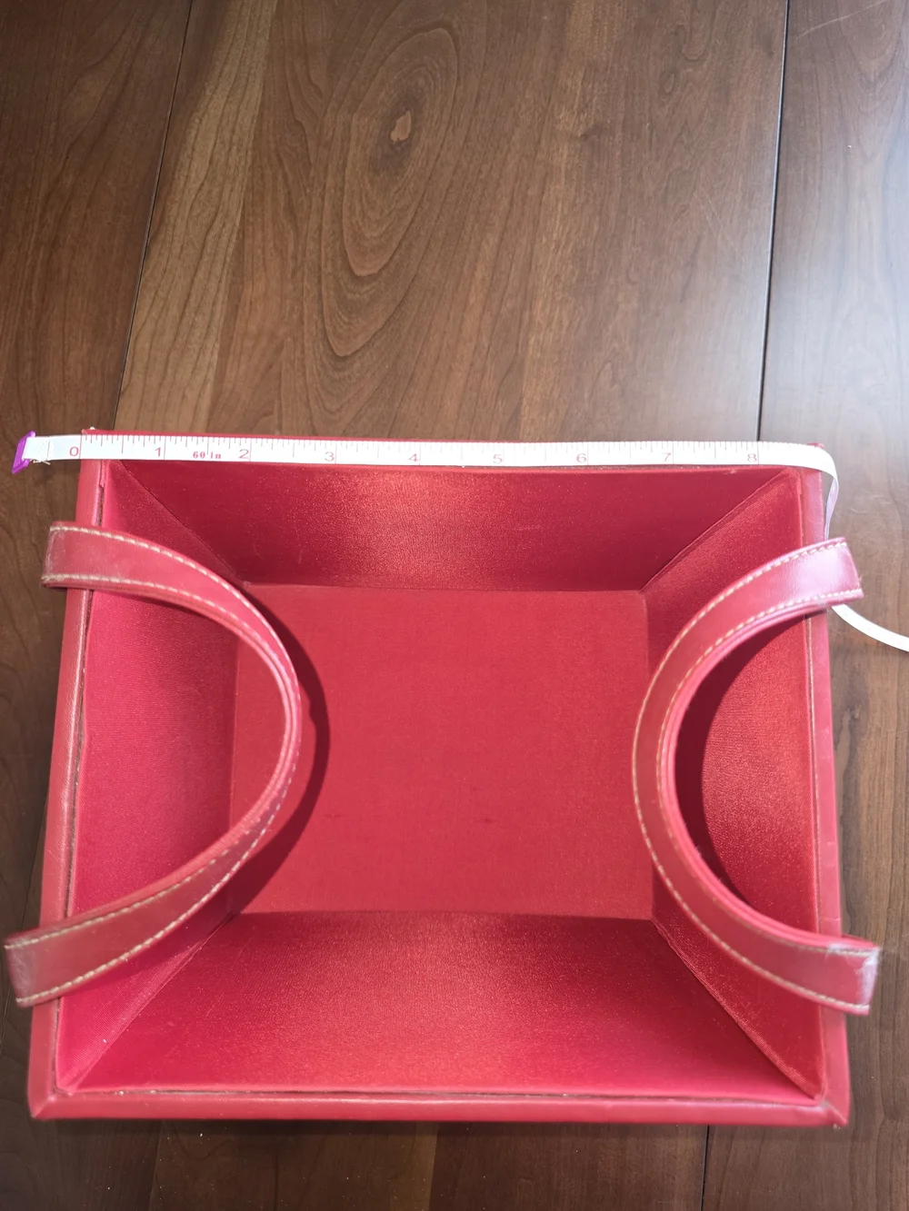 Striped Red Accent Storage Tote-Home Storage & Organization, Excellent Condition